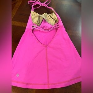 Lululemon pink strappy tank